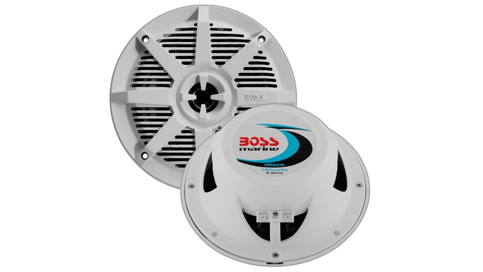 Boss Audio 5.25in 2-Way 150W Marine Full Range Speaker, White MR52W