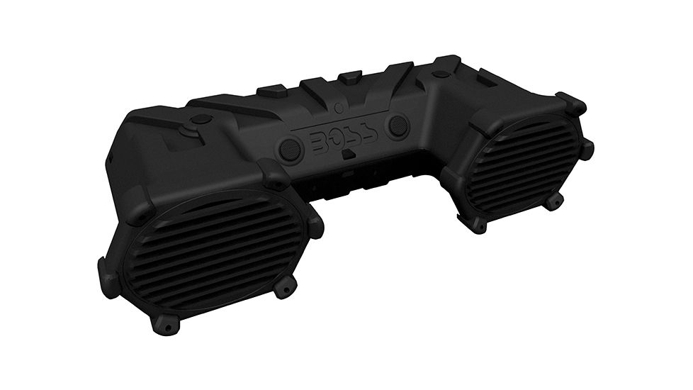 Boss Audio ATV Sound System w/ 6X9in 800W Marine Speakers, Bluetooth and Dual LED Light Bar, Black ATVB69LED