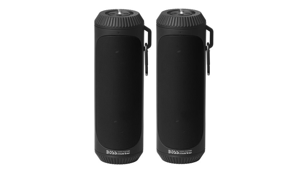 Boss Audio Bolt Marine Bluetooth Portable Speaker System w/Flashlight - Pair - Black 77206
