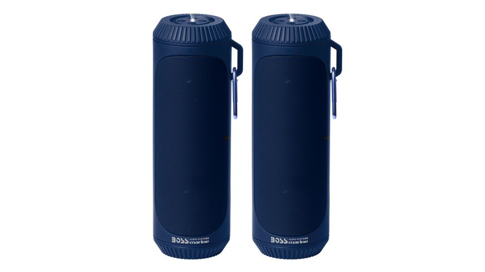 Boss Audio Bolt Marine Bluetooth Portable Speaker System with Flashlight - Pair - Blue 77213