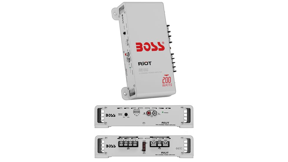 Boss Audio Marine 2 Channel 200W Amplifier, White MR1002