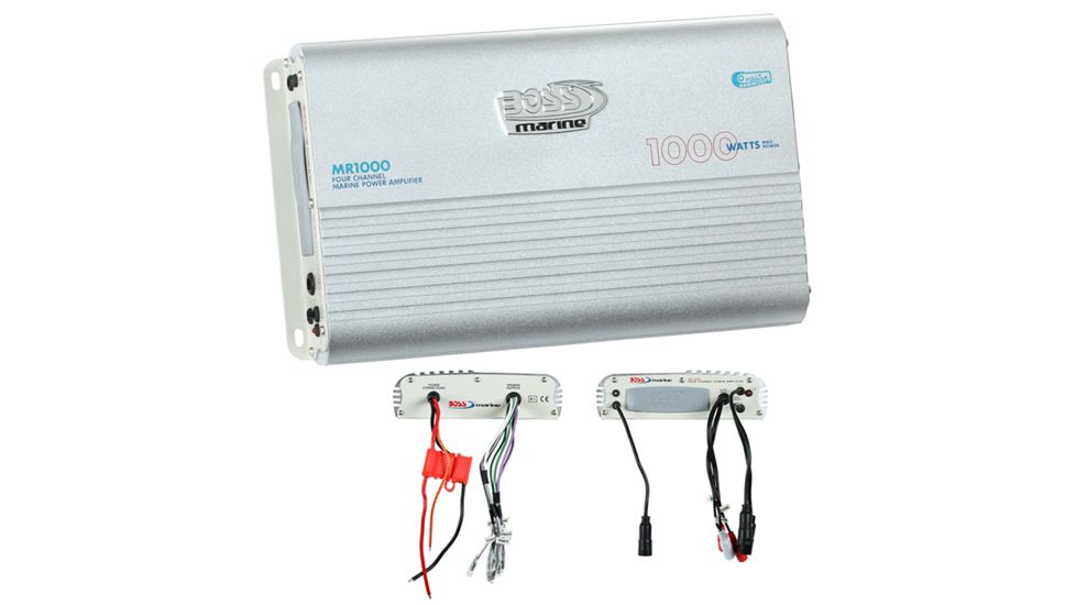 Boss Audio Marine 4-Channel Mosfet Power Amplifier - 1000W, Grey MR1000