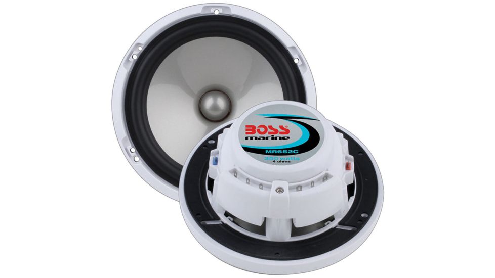 Boss Audio Marine 6.5in 350W Speaker - Pair, White MR652C