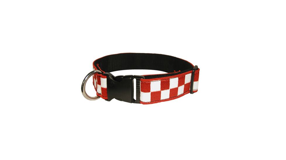 Boston Leather 1-1/2 Red &amp; White Policeband - 8159-5