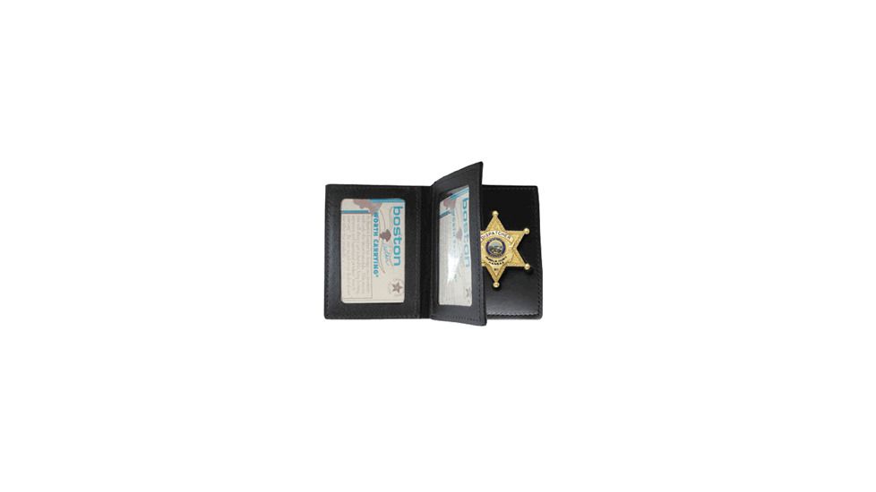 Boston Leather Book Style Badge Casewith 2 Id So - 122-S-000