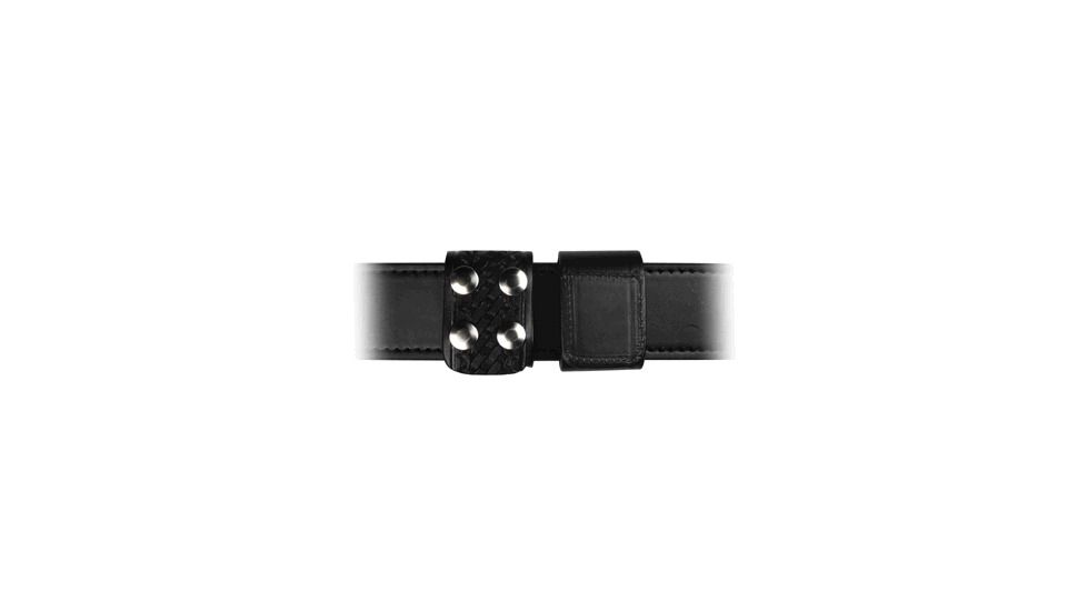 Boston Leather Doub Wide Keeper With Nkl Snap Bw - 5496-3-BLK