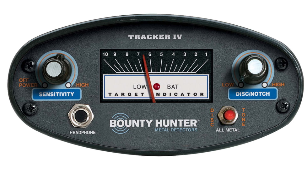 Bounty Hunter Tracker IV Metal Detector w/ Bonus Pinpointer, Black, Blue, TK4GWP1