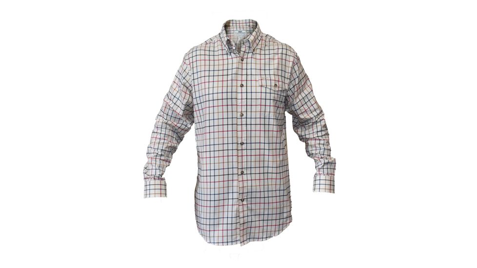 Boyt Harness Mens Hu164 Classic Shirt, Plaid Ivory, Medium 15314