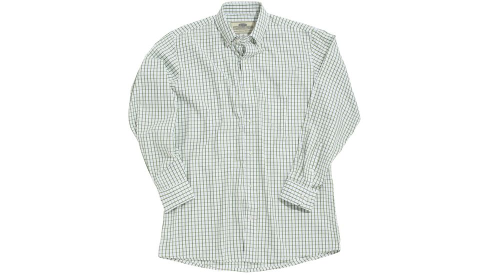 Boyt Hu1580 Broad Cloth Windowpane Shirt White Wgreen Rope Plaid 2x 16003