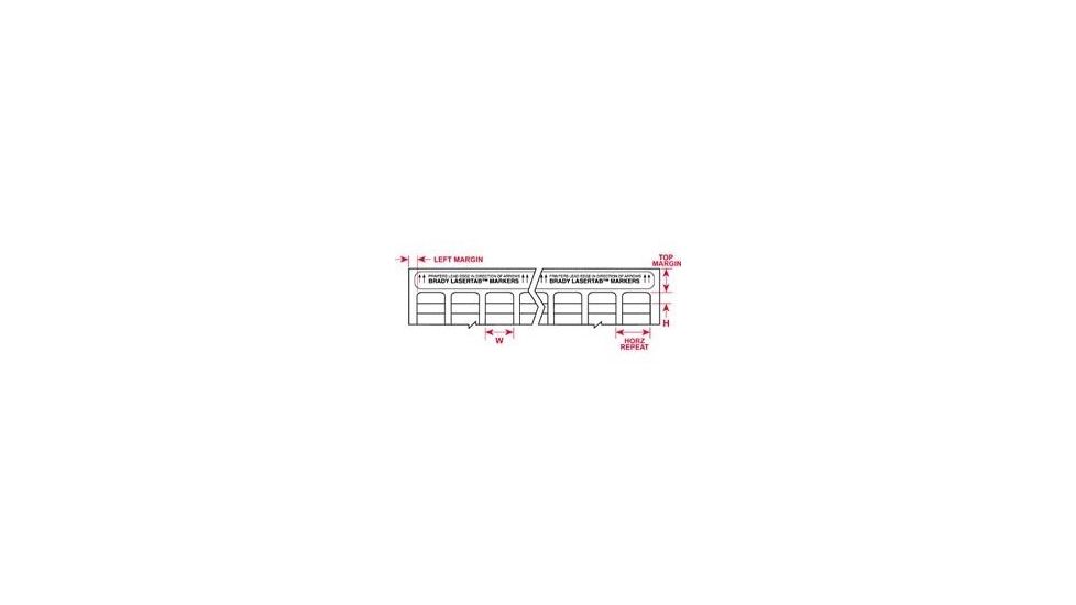 Brady Lasertab Laser Printer Labels, Brady 29675 Nylon Cloth Labels Rectangle With Clear Overlap