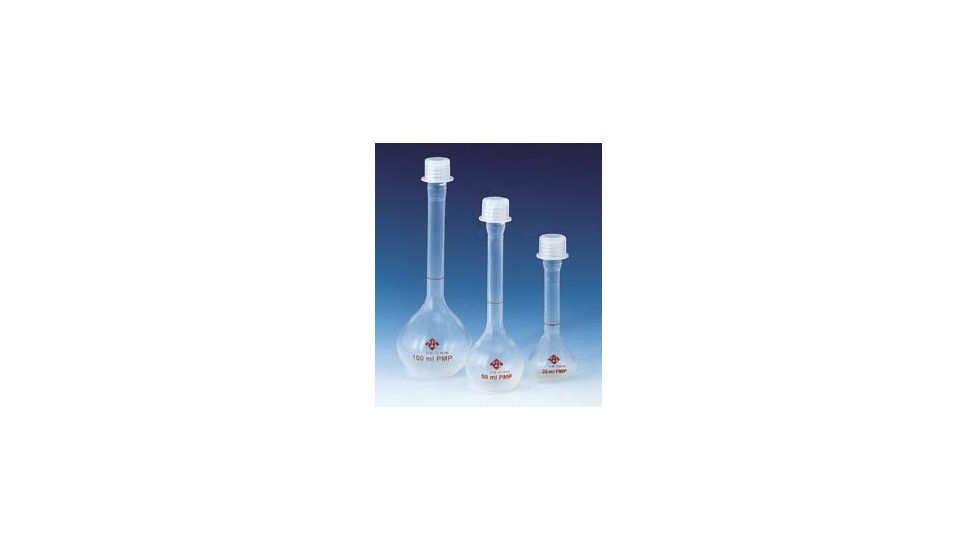 BrandTech Volumetric Flasks with Screw Caps, Class B, BrandTech V675891 Pp Flasks