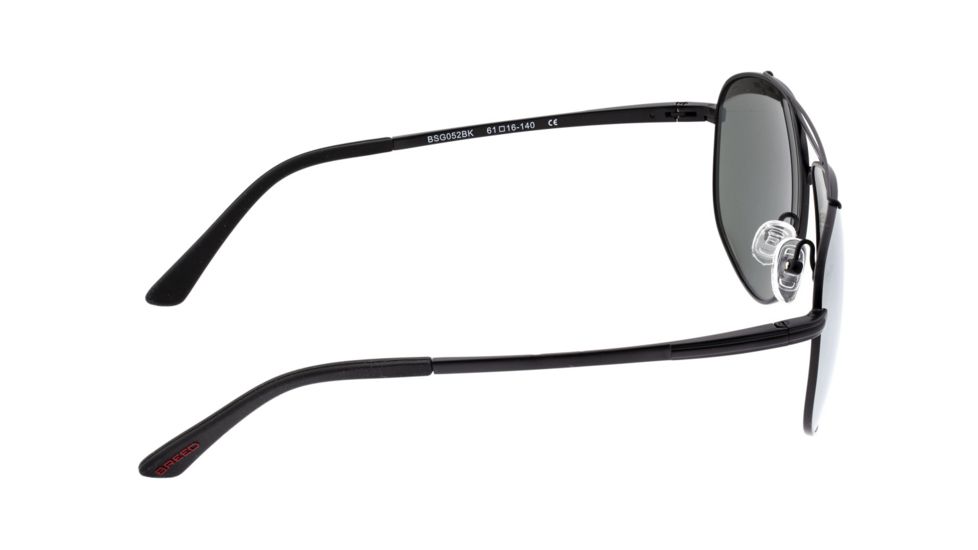 Breed Asteroid Sunglasses, Black Titanium Frame, Silver Polarized Lens, Black/Silver, One Size, BSG052BK
