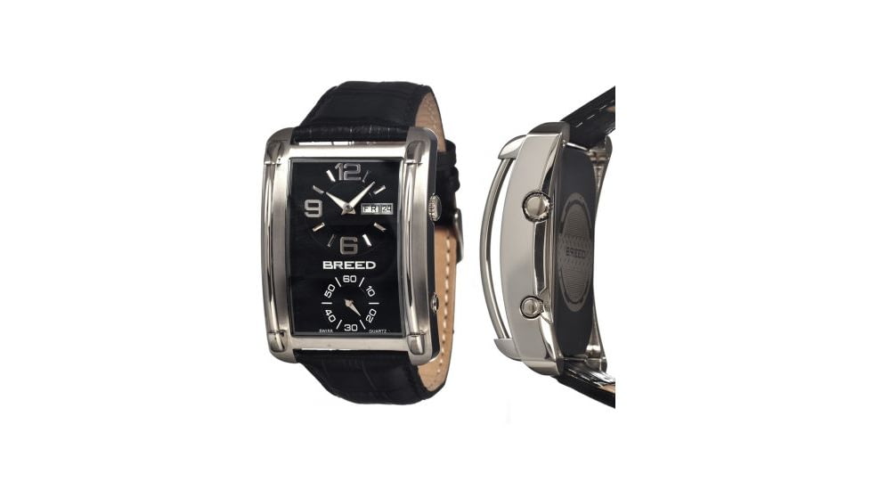 Breed Aston Swiss Mens Watch, Black Dial, 40mm Case Diameter BRD3801