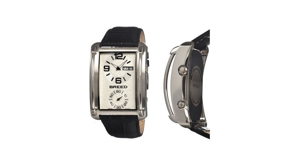 Breed Aston Swiss Mens Watch, Silver Dial, 40mm Case Diameter BRD3802