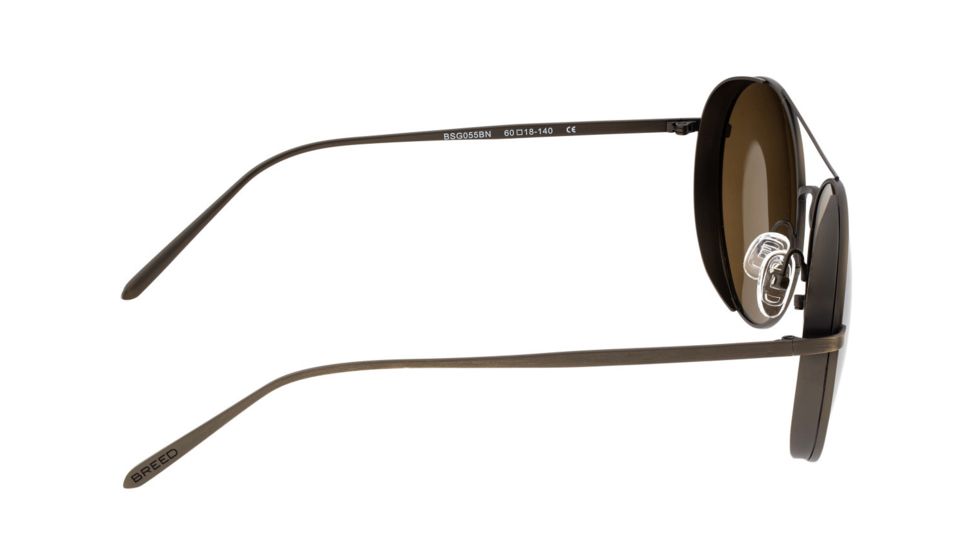 Breed Barlow Sunglasses, Bronze Titanium Frame, Brown Polarized Lens, Bronze/Brown, One Size, BSG055BN