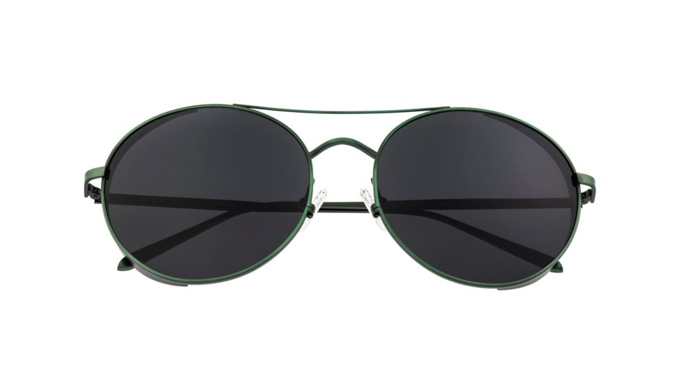 Breed Barlow Sunglasses, Green Titanium Frame, Black Polarized Lens, Green/Black, One Size, BSG055GN
