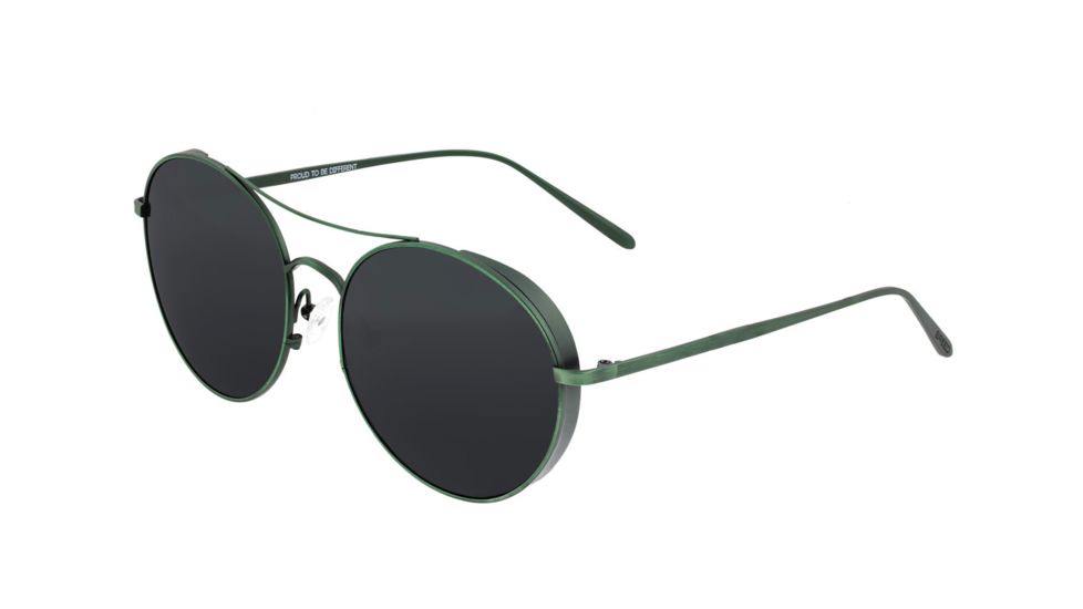 Breed Barlow Sunglasses, Green Titanium Frame, Black Polarized Lens, Green/Black, One Size, BSG055GN