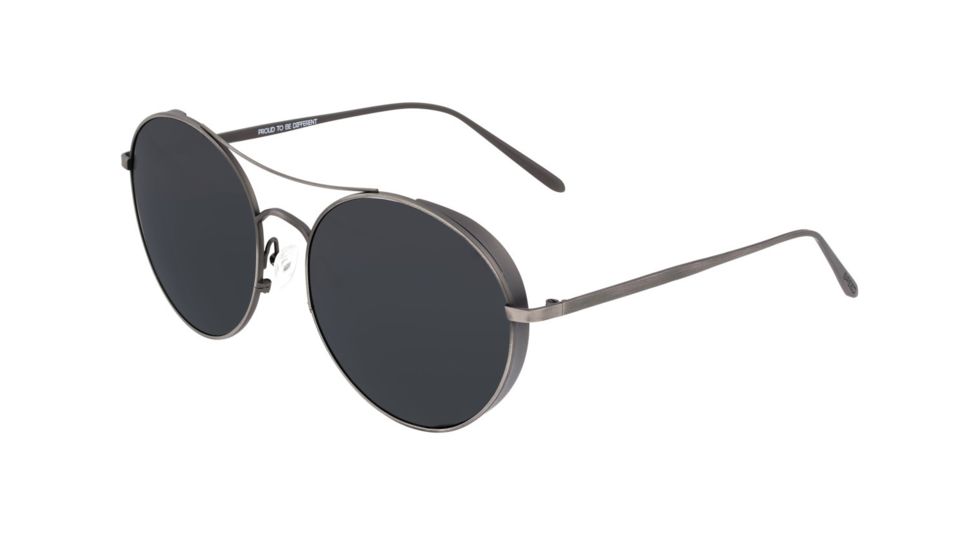 Breed Barlow Sunglasses, Gunmetal Titanium Frame, Black Polarized Lens, Gunmetal/Black, One Size, BSG055GY
