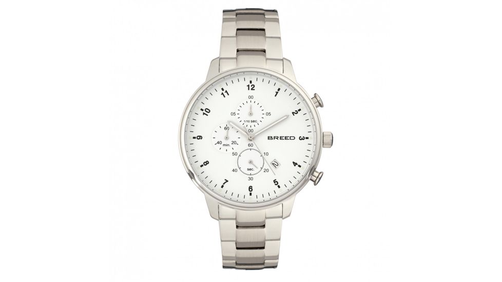 Breed Holden Chronograph Bracelet Watch w/ Date, Silver, BRD7801