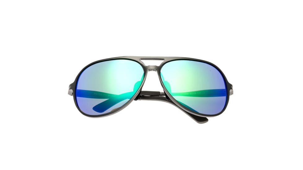 Breed Earhart Polarized Aluminium Sunglasses - Mens, Gunmetal Frame, Blue/Green Polarized Lens, Gunmetal/Blue-Green, One Size, BSG011GM
