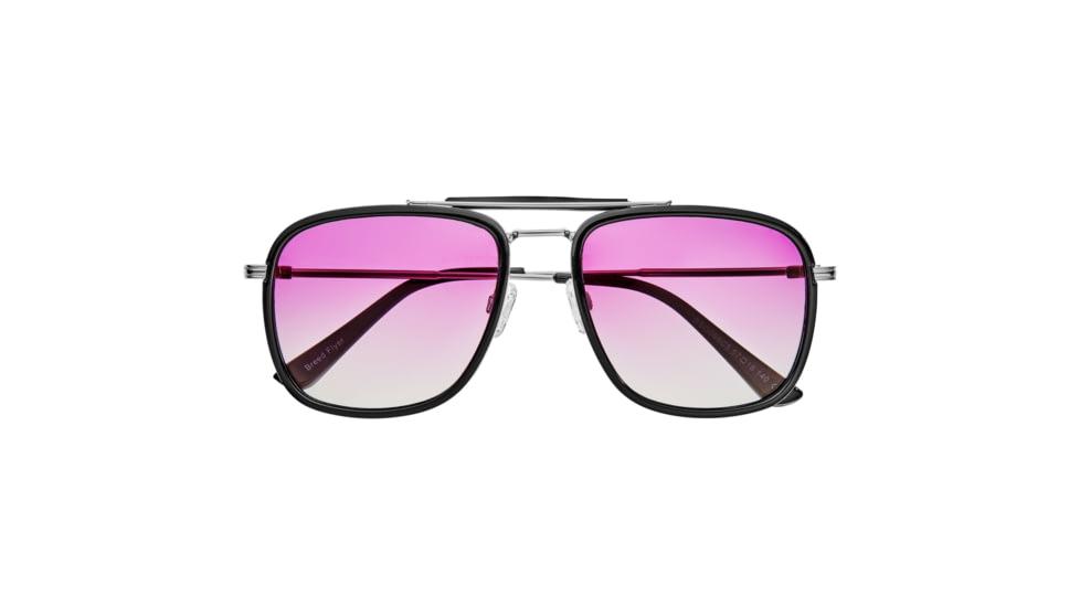 Breed Flyer Polarized Sunglasses - Mens, Black Frame, Purple Lens, Black/Purple, One Size, BSG068C5