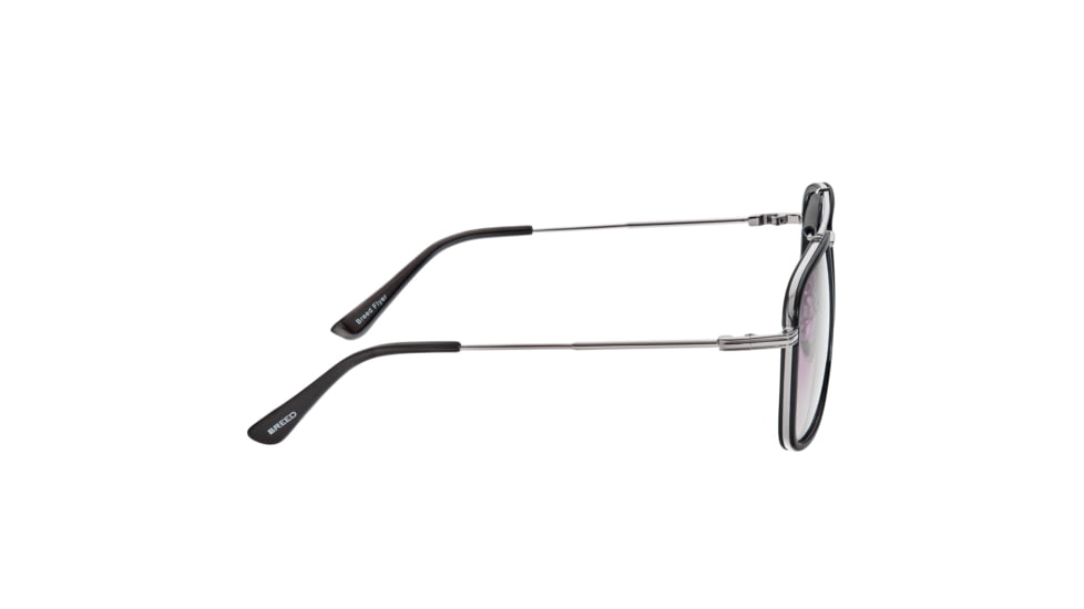 Breed Flyer Polarized Sunglasses - Mens, Black Frame, Purple Lens, Black/Purple, One Size, BSG068C5