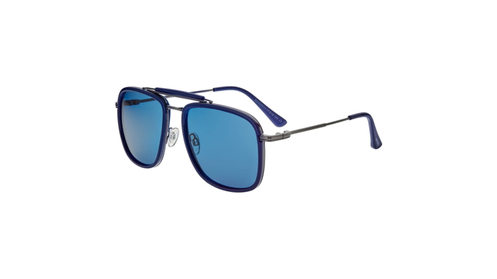 Breed Flyer Polarized Sunglasses - Mens, Navy Frame, Blue Lens, Navy/Blue, One Size, BSG068C4