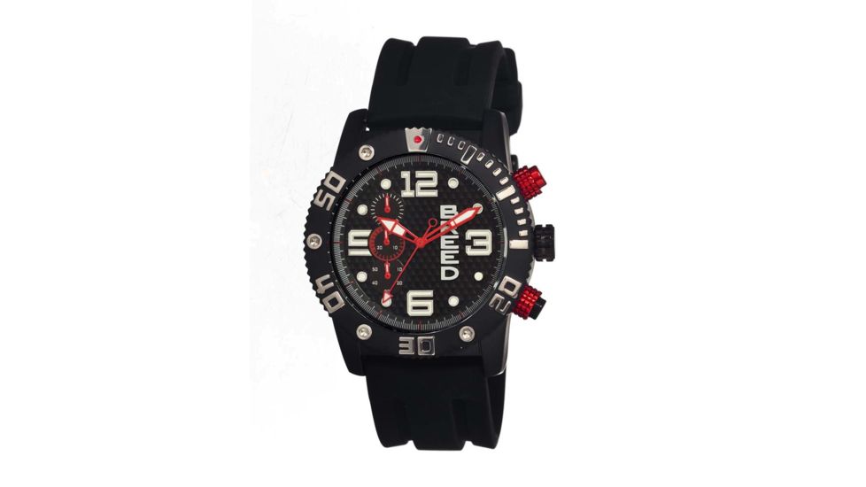 Breed Grand Prix Chronograph Mens Watch, Black Dial, 45mm Case Diameter BRD3905