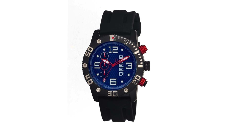 Breed Grand Prix Chronograph Mens Watch, Blue Dial, 45mm Case Diameter BRD3906