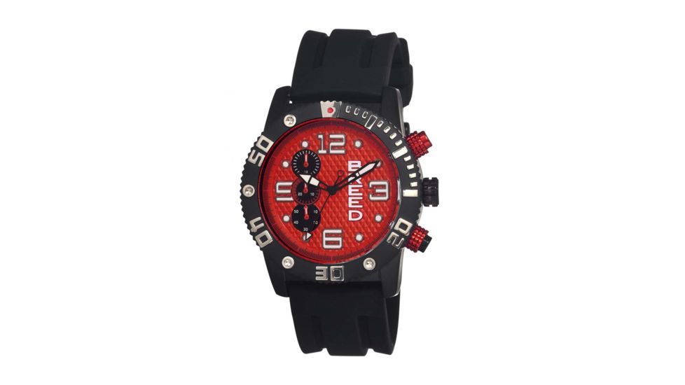 Breed Grand Prix Chronograph Mens Watch, Red Dial, 45mm Case Diameter BRD3909