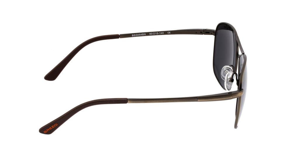 Breed Hera Sunglasses, Bronze Titanium Frame, Black Polarized Lens, Bronze/Black, One Size, BSG054BN