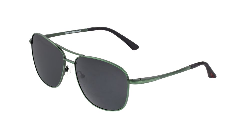 Breed Hera Sunglasses, Green Titanium Frame, Black Polarized Lens, Green/Black, One Size, BSG054GN