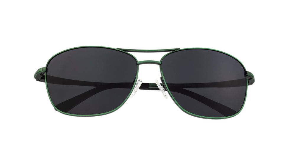 Breed Hera Sunglasses, Green Titanium Frame, Black Polarized Lens, Green/Black, One Size, BSG054GN