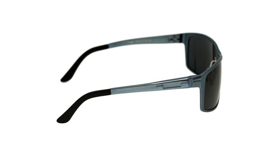 Breed Kaskade Sunglasses, Blue Titanium Frame, Black Lens BSG016BL