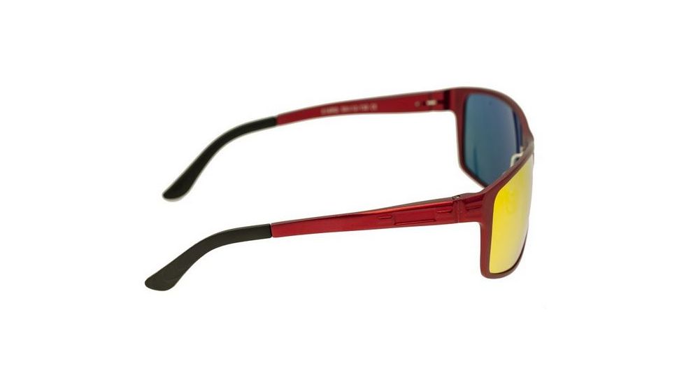 Breed Kaskade Sunglasses, Red Titanium Frame, Red-Yellow Lens BSG016RD