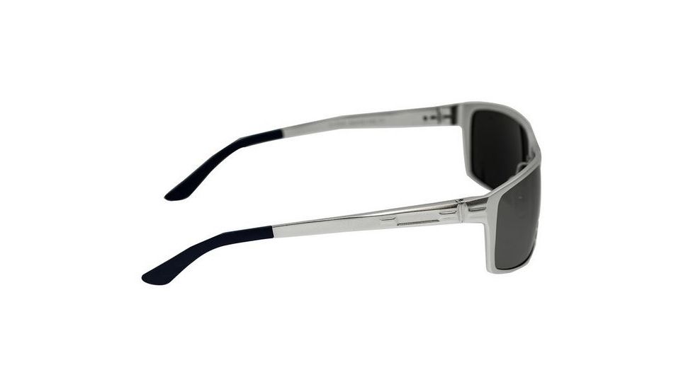 Breed Kaskade Sunglasses, Silver Titanium Frame, Black Lens BSG016SR