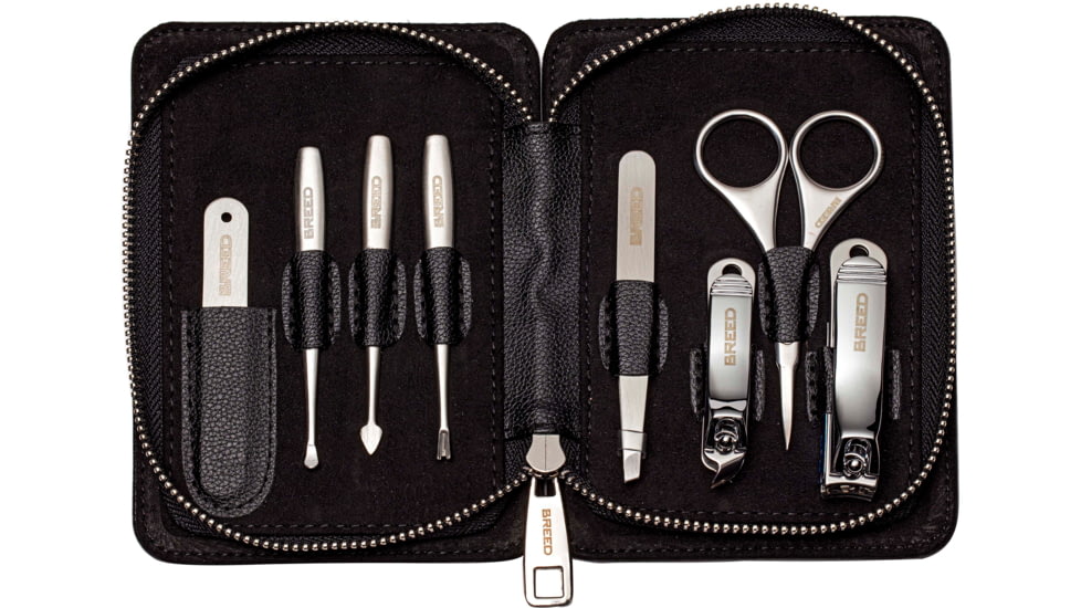 Breed Katana 8 Piece Surgical Steel Groom Kit, Black, One Size, BRDGRMKIT-BK