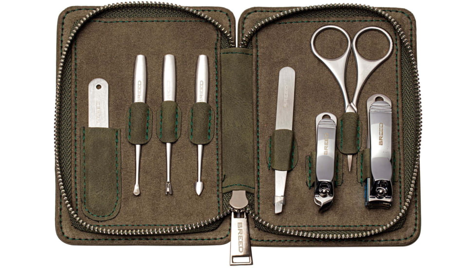 Breed Katana 8 Piece Surgical Steel Groom Kit, Green, One Size, BRDGRMKIT