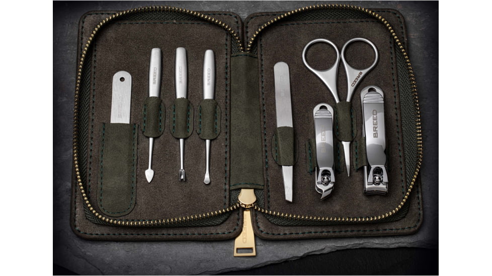 Breed Katana 8 Piece Surgical Steel Groom Kit, Green, One Size, BRDGRMKIT