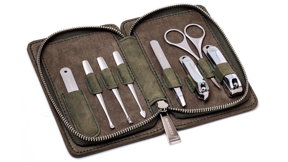 Breed Katana 8 Piece Surgical Steel Groom Kit, Green, One Size, BRDGRMKIT