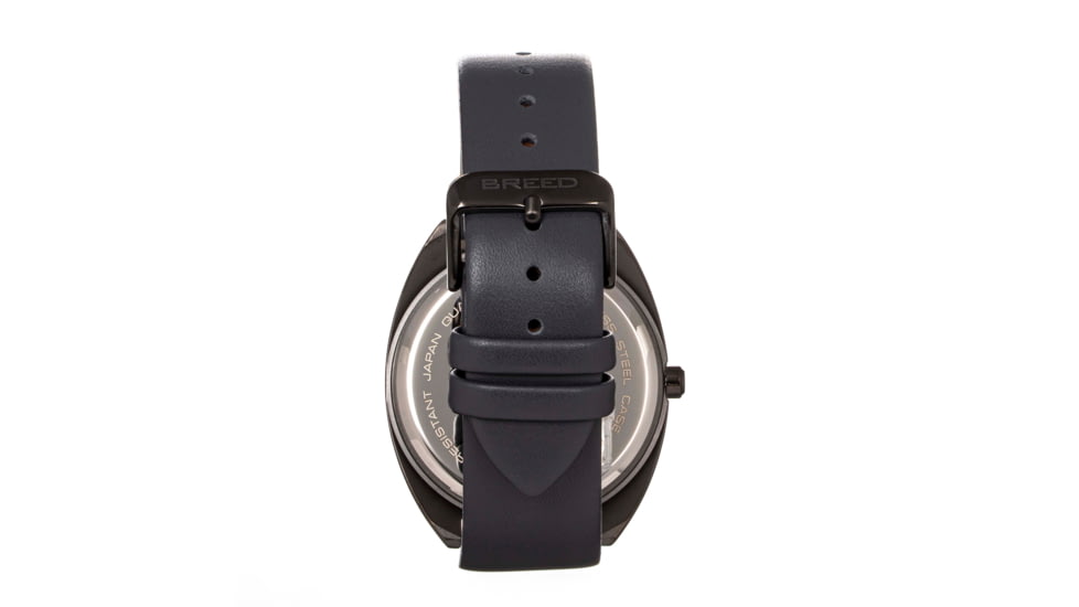 Breed Leather-Band Watch, Black, BRD9204, Black, One Size, BRD9204