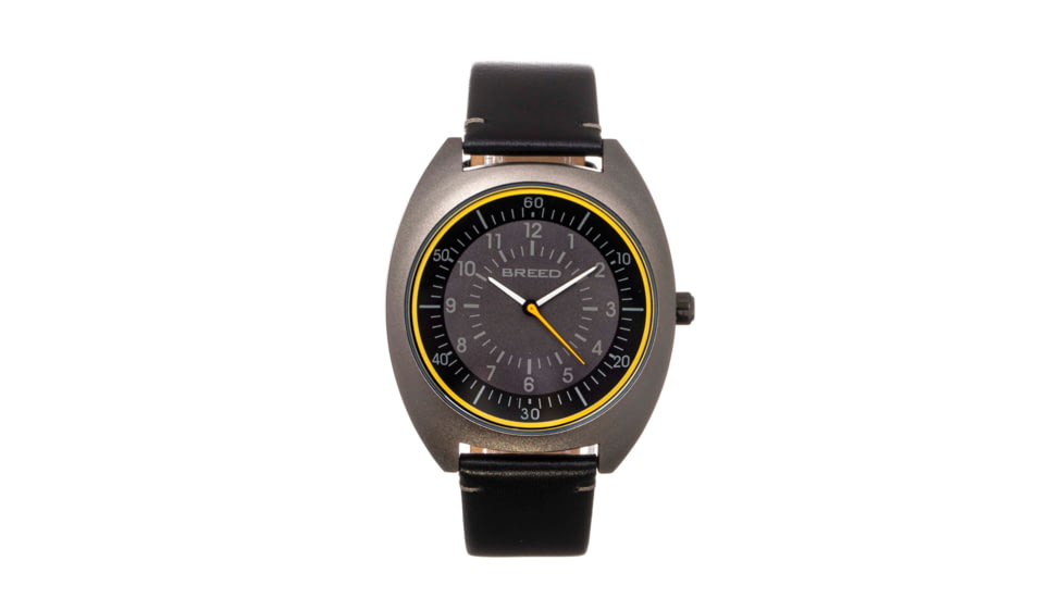 Breed Leather-Band Watch, Black, BRD9204, Black, One Size, BRD9204