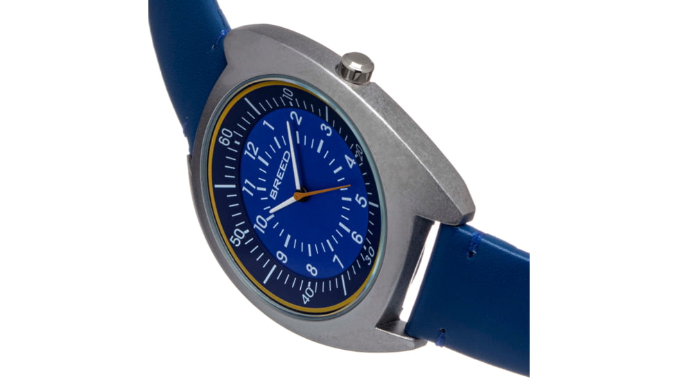 Breed Leather-Band Watch, Blue, BRD9203, Blue, One Size, BRD9203
