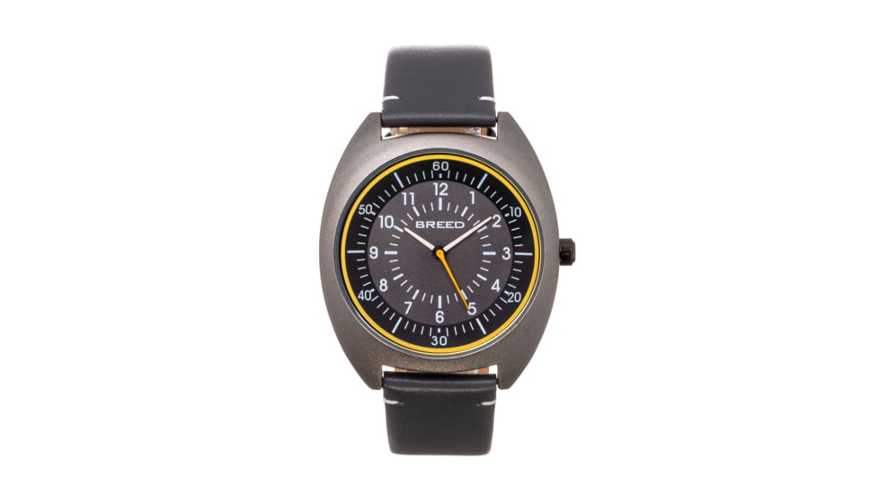 Breed Leather-Band Watch, Grey, BRD9205, Grey, One Size, BRD9205