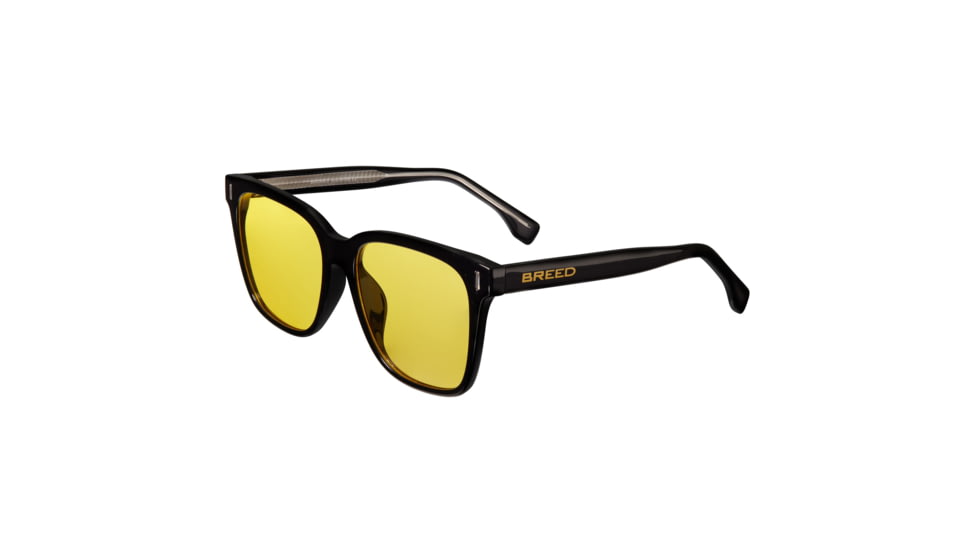 Breed Linux Polarized Sunglasses - Mens, Black Frame, Yellow Lens, Black/Yellow, One Size, BSG066C8