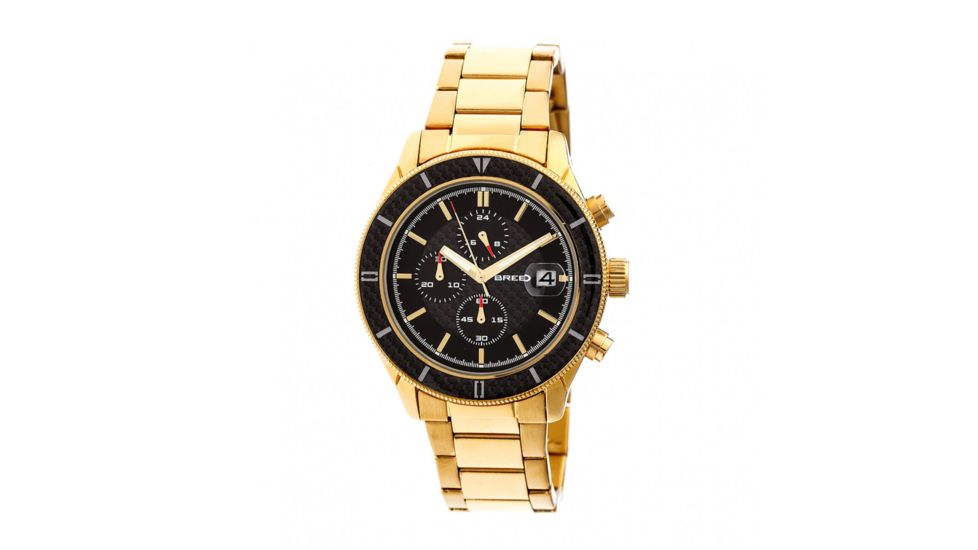 Breed Maverick Mens Watch, Black / Gold BRD7502