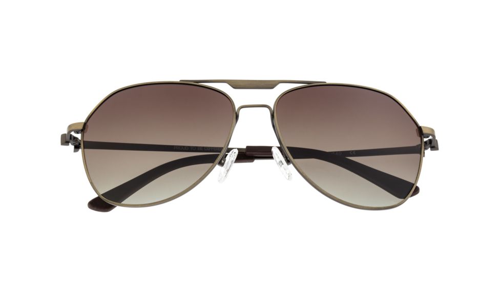 Breed Mount Sunglasses, Bronze Titanium Frame, Brown Polarized Lens, Bronze/Brown, One Size, BSG056BN