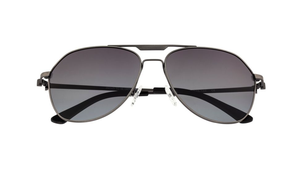 Breed Mount Sunglasses, Gunmetal Titanium Frame, Black Polarized Lens, Gunmetal/Black, One Size, BSG056GY