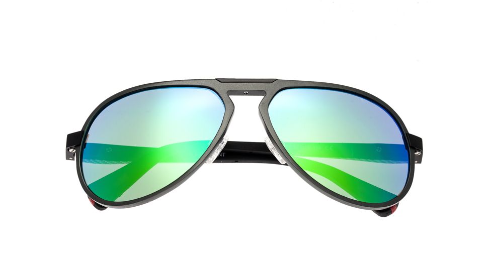 Breed Octans Sunglasses, Gunmetal Titanium, Green Lens BSG028ST