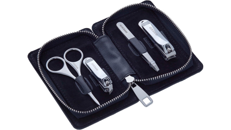 Breed Sabre 4 Piece Surgical Steel Groom Kit, Black, One Size, BRDGRMKIT3-BK